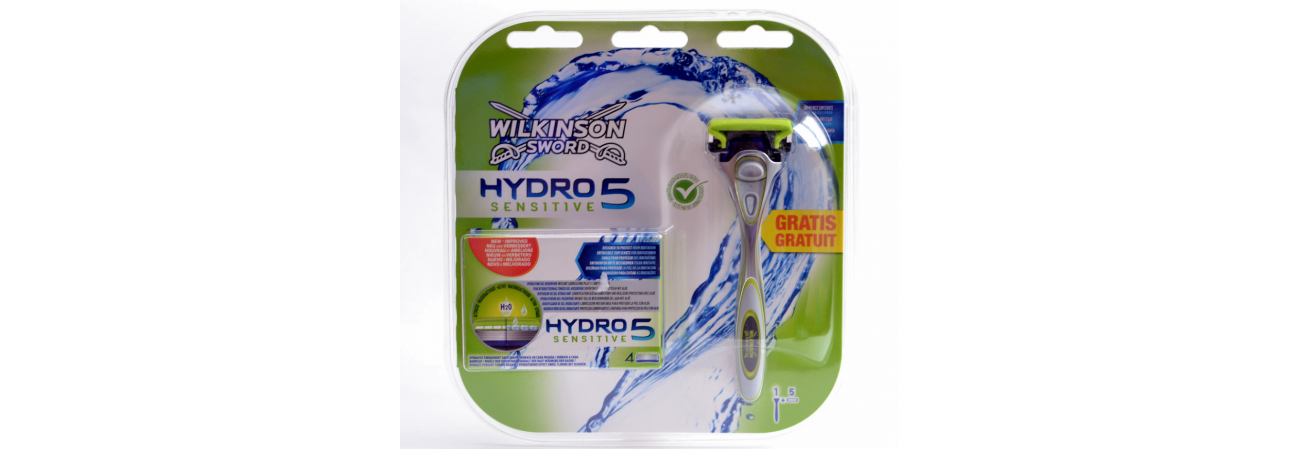 Набор Wilkinson Sword Hydro 5 Sensitive (+ 4 картриджа + подставка)